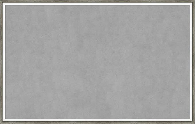 Amanti Art Silver Framed Magnetic Board 21x33 Large Vision Board for use with Magnets, 100% Metal Sheet to Display Items as Office Decor or for Home Organization in mudroom, Kitchen or Kids Room