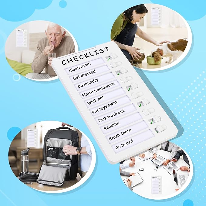 Magnetic Dry Erase Chore Chart, Whiteboard Checklist Board, Chore Chart for Kids Multiple Kids Routine Chart with a Pen(Magnetic)