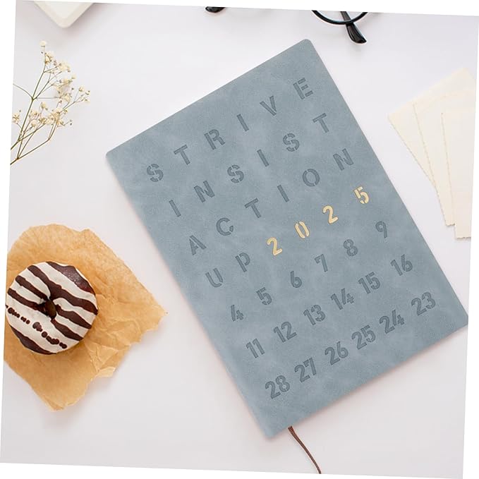 GALPADA Fitness Journal Notebook 2025 Delicate Planner Workout Tracking Sturdy Cover for Gym Enthusiasts Daily Training Planning