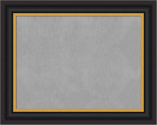 Amanti Art Black Framed Magnetic Board 24x30 Medium Vision Board for use with Magnets, 100% Metal Sheet to Display Items as Office Decor or for Home Organization in mudroom, Kitchen or Kids Room