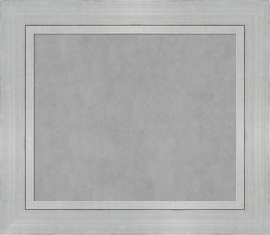 Amanti Art Silver Framed Magnetic Board 27x31 Medium Vision Board for use with Magnets, 100% Metal Sheet to Display Items as Office Decor or for Home Organization in mudroom, Kitchen or Kids Room