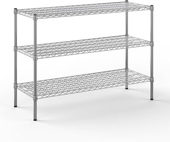 Regal Altair 18" Deep x 48" Wide x 34" Height Wire Shelving Kit | 3-Tier | NSF Commercial Storage Rack Unit