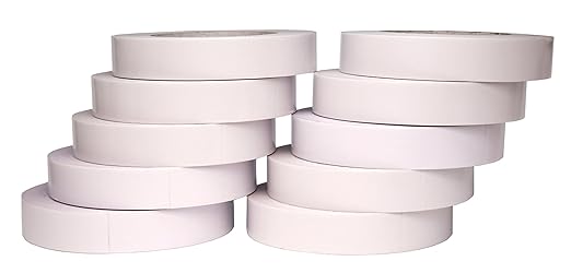 AJ Sign World (Pack of 10 1" Heavy Duty Banner Hem Double Sided Permanent Tape (1-Inch x 164-Feet/55 Yard)