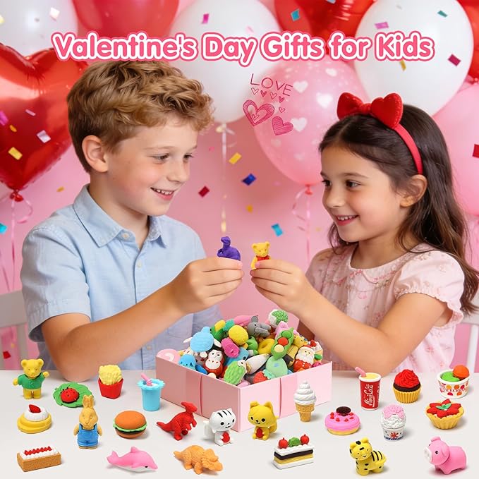 150 Pack Animal Erasers for Kids Bulk Pull Apart 3D Puzzle Erasers Treasure Box Toys for Classroom Rewards and Prizes Class Treasure Box Kids Party Favors Back to School Supplies Gift