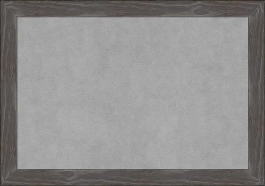 Amanti Art Grey Framed Magnetic Board 19x27 Medium Vision Board for use with Magnets, 100% Metal Sheet to Display Items as Office Decor or for Home Organization in mudroom, Kitchen or Kids Room