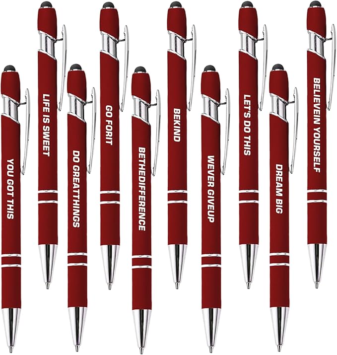 CRME Best Inspirational Pen Motivate Oneself Fun Office Supplies Fancy Gift Pen Office Gifts for Coworkers Meaningful Inspirational Gifts for Back-to-School Season,Holidays
