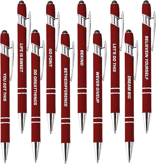CRME Best Inspirational Pen Motivate Oneself Fun Office Supplies Fancy Gift Pen Office Gifts for Coworkers Meaningful Inspirational Gifts for Back-to-School Season,Holidays