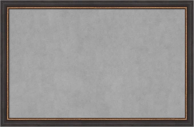Amanti Art Black Framed Magnetic Board 23x35 Large Vision Board for use with Magnets, 100% Metal Sheet to Display Items as Office Decor or for Home Organization in mudroom, Kitchen or Kids Room