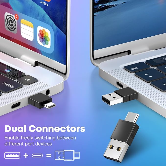 2 in 1 Type C USB Presentation Clicker with Physical and Digital Function, RF 2.4GHz Wireless Presenter Remote PPT Clicker for Computer Presentations, Slide Advancer for Mac Laptop