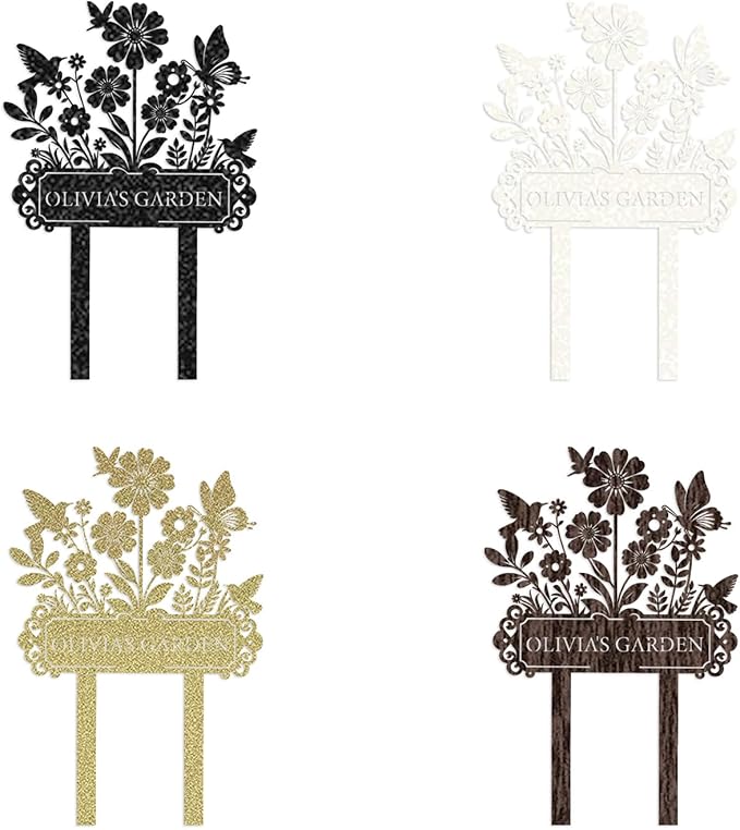 Custom Garden Sign | Personalized Garden Stake Metal Sign | Personalized Garden Name Sign | Custom Sign Outdoor Metal | Metal Sign Stakes Customized | Gardening Decor Gifts for Gardeners