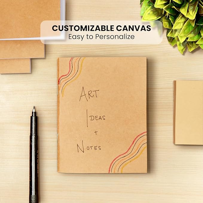 Lined Kraft Journals Bulk Set, 24 Pack 8.5x11 Inch, 48 Pages Each – A4 Writing Notebooks with 250gsm Cover & 120gsm Paper, Ideal for School, Office, Travel, and Creative Journaling Projects