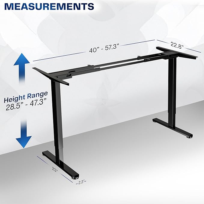 VIVO Heavy Duty Dual Motor Electric Sit Stand Desk Frame, 220 lbs Capacity up to 85" x 43" Tops, Memory Controller Height Adjustable Frame Only, Black, DESK-E-200B