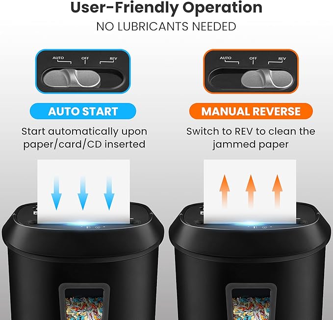VidaTeco Paper Shredder 14-Sheet Cross-Cut Shredder with US Patented Cutter,Also Shreds Card/CD,Heavy Duty Paper Shredding Machine for Home Office,Fast with Jam Proof System,6.6-Gallon Basket (ETL)