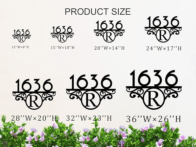 Personalized Address Signs for Houses,House Numbers for Outside Modern,House Number Sign, Address Number for Houses, Metal Address Plaque Sign, Custom Address Plaques for House Numbers