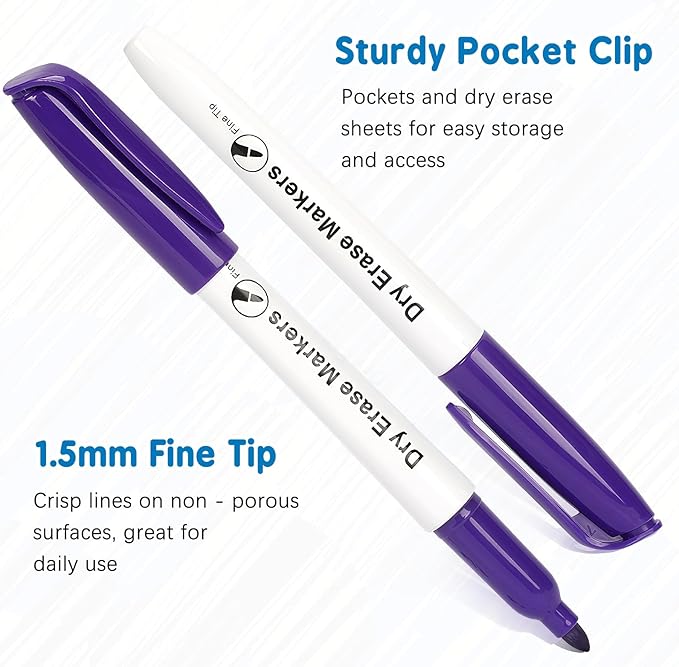 Birebebys 168 Count Bulk Dry Erase Markers, Fine Tip Whiteboard Markers, Back to School & Classroom Supplies for Kids Teachers, Bulk Set for Home Use