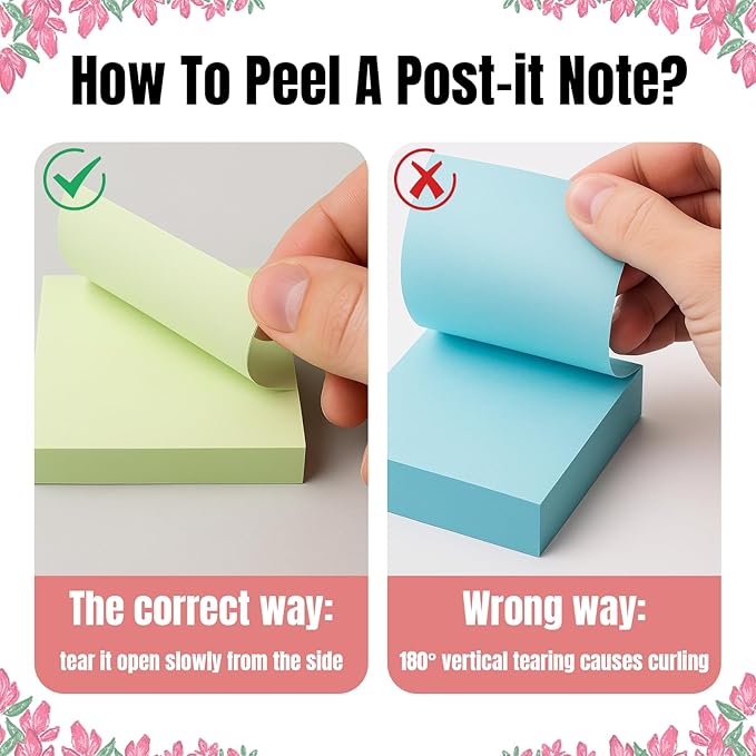 Personalized Sticky Notes 3"x3" – Custom Notepads with Logo or Text, 50 Sheets per Pad – Multiple Template Options, Bulk Pack for Business, Office, Teachers, Events