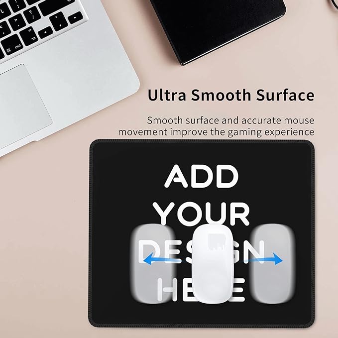 OHORTEB Custom Mouse Pad with Photo, Personalized Image Text Laptop Desk Mat, Customized Non-Slip Waterproof Desk Writing Pad for Office Home (Custom, 10in x 12in)