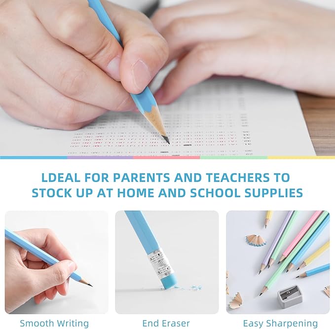 ZWlOT Wood-Cased Pencils, Pre Sharpened Pencils, 350 Count #2 HB Pencil with Eraser Bulk, School Classroom Teacher Supplies Gifts
