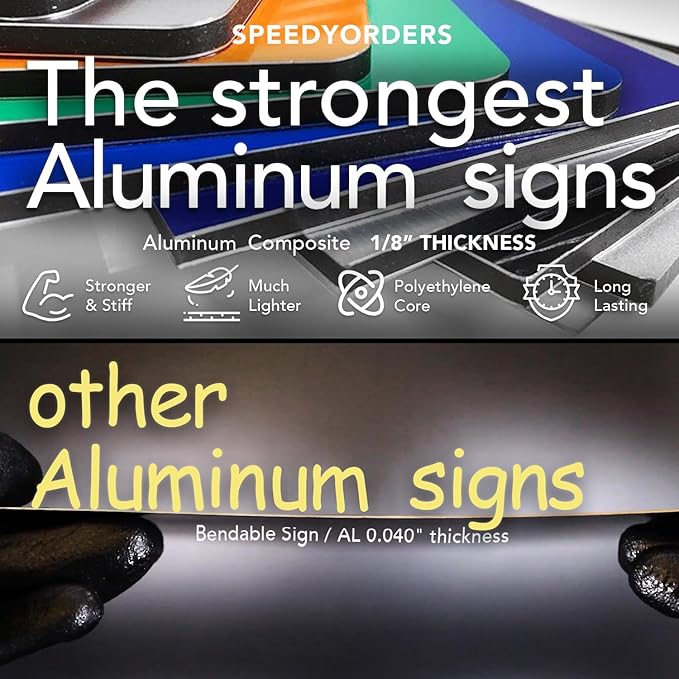 Custom Outdoor Metal Sign, Personalized Aluminum Safety and Business Signs, Waterproof (Picture, 30x24 In) - White