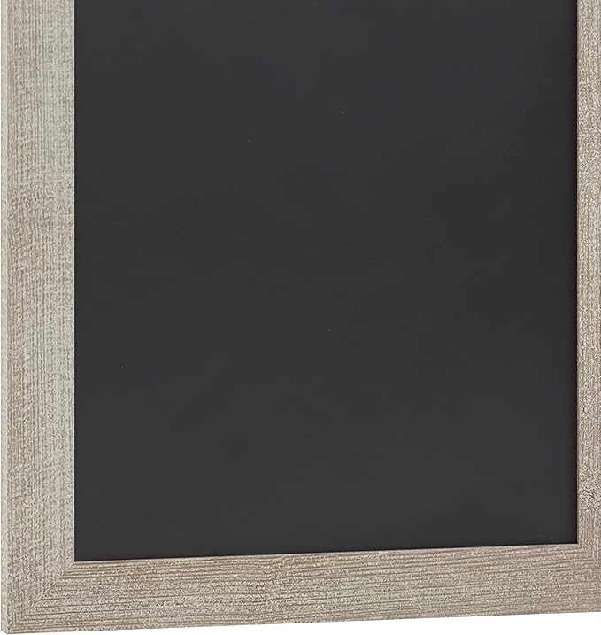 HBCY Creations 18" X 24" Weathered Lightwash Solid Wood Frame Wall Chalkboard, Magnetic Surface, Home Décor, Restaurant & Café Menus, Blackboard, Includes Chalk, Eraser & Hanging Hardware