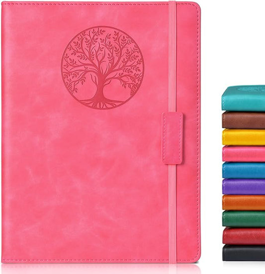 Biuwory Lined Journal Notebook for Women Men,256 Pages B5 Large Hardcover Leather Journals for Writing,Travel,Business,Work & School,College Ruled Notebooks for Note Taking,Diary Notepad 7.8"×10.2"