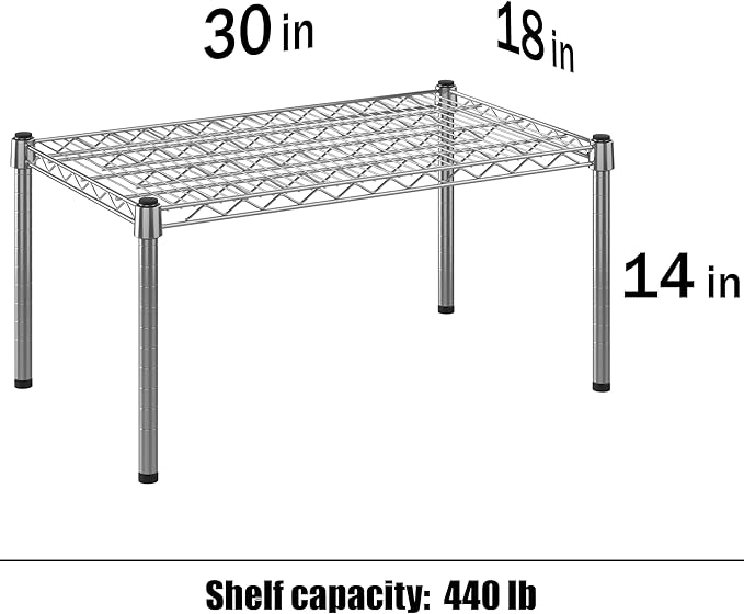 Regal Altair 18" Deep x 30" Wide x 14" Height Wire Shelving Kit | 1-Tier | NSF Commercial Storage Rack Unit