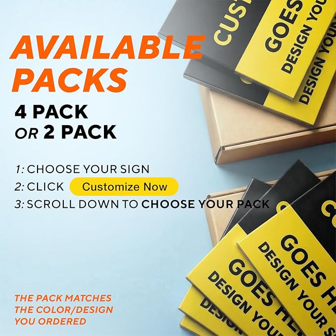 Custom Metal Signs, Personalized Aluminum, Customized Safety, Business Signs, Waterproof Outdoor, White Aluminum (Black & Yellow, 24x18 In)