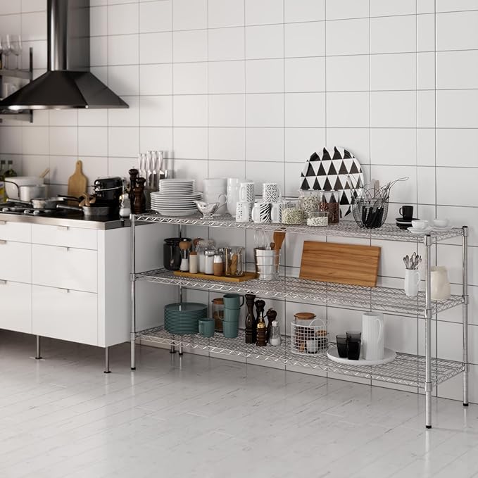 Regal Altair 18" Deep x 72" Wide x 34" Height Wire Shelving Kit | 3-Tier | NSF Commercial Storage Rack Unit