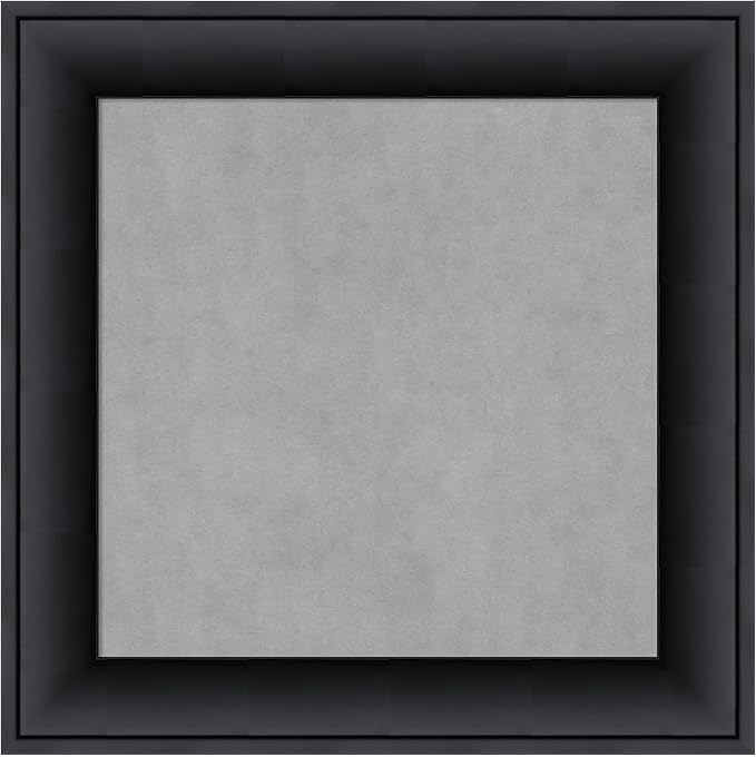 Amanti Art Black Framed Magnetic Board 15x15 X-Small Vision Board for use with Magnets, 100% Metal Sheet to Display Items as Office Decor or for Home Organization in mudroom, Kitchen or Kids Room