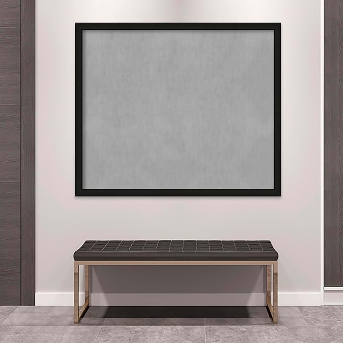 Amanti Art Black Framed Magnetic Board 43x51 Oversize Vision Board for use with Magnets, 100% Metal Sheet to Display Items as Office Decor or for Home Organization in mudroom, Kitchen or Kids Room