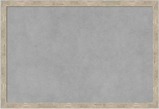 Amanti Art Silver Framed Magnetic Board 13x19 Small Vision Board for use with Magnets, 100% Metal Sheet to Display Items as Office Decor or for Home Organization in mudroom, Kitchen or Kids Room