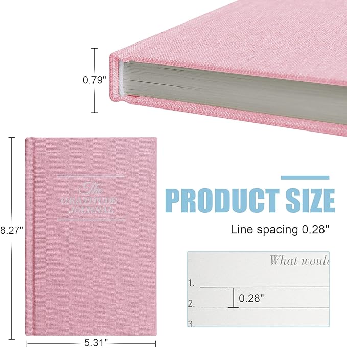 Gratitude Journal Daily Affirmations with Simple Guided Format-Undated Life Planner, Daily Planner, For You More Happiness, Positivity, Affirmation, Mindfulness&Self Care(Pink)