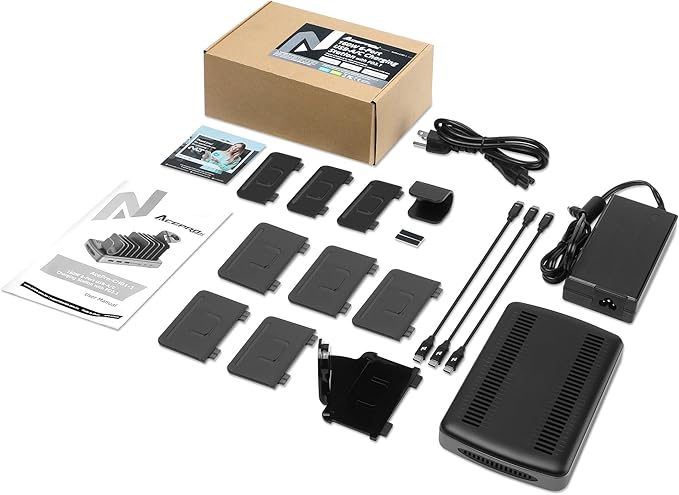 AceProAV 160W 6-Port USB-C and USB-A Charging Station Organizer with 140W PD 3.1 – Includes Cables – for MacBook, iPhone, iPad, AirPods, Smartphones, Tablets, and Gaming Devices
