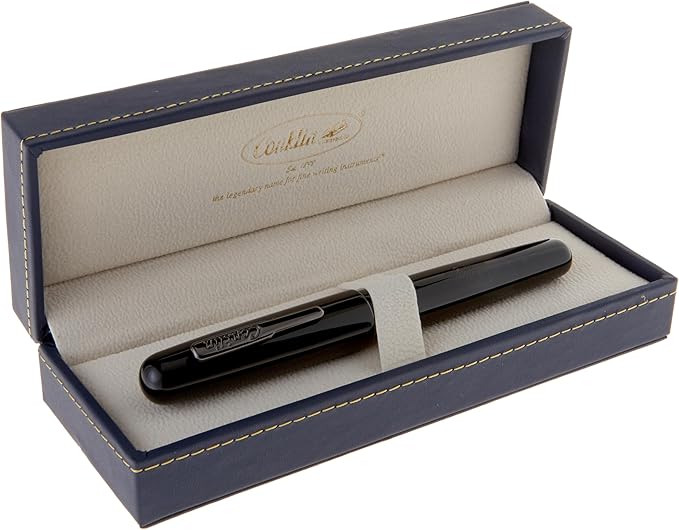 Conklin All American Fountain Pen in Black – Broad Nib, Bold Design & Premium Quality – Ideal Gift for Professionals & Pen Enthusiasts