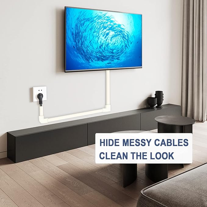 Cord Cover Wall Raceway Kit - 157" Cable Concealer, Wire Hiders for TV Wall Mounting and Wire Management, Beige