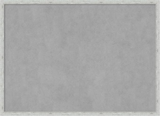 Amanti Art Silver Framed Magnetic Board 21x29 Medium Vision Board for use with Magnets, 100% Metal Sheet to Display Items as Office Decor or for Home Organization in mudroom, Kitchen or Kids Room