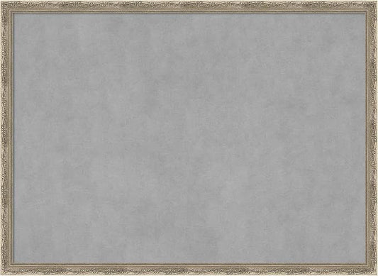 Amanti Art Silver Framed Magnetic Board 22x30 Medium Vision Board for use with Magnets, 100% Metal Sheet to Display Items as Office Decor or for Home Organization in mudroom, Kitchen or Kids Room