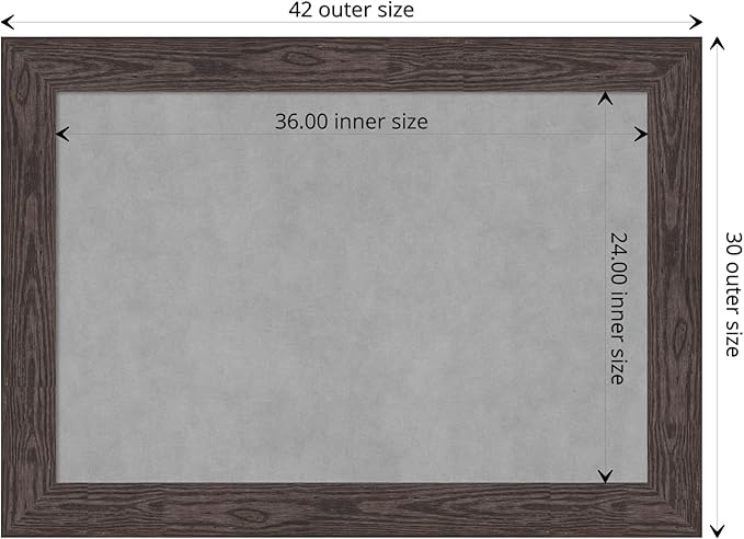 Amanti Art Black Framed Magnetic Board 30x42 Large Vision Board for use with Magnets, 100% Metal Sheet to Display Items as Office Decor or for Home Organization in mudroom, Kitchen or Kids Room