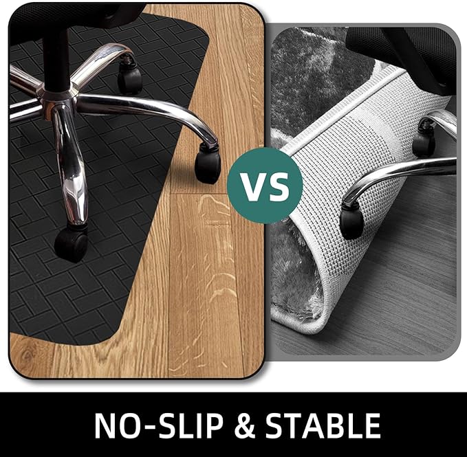 Office Chair Mat for Hard Floor, 63"x51" Large Computer Chair Mat, Multi-Purpose Desk Floor Protector for Work, Home, Gaming