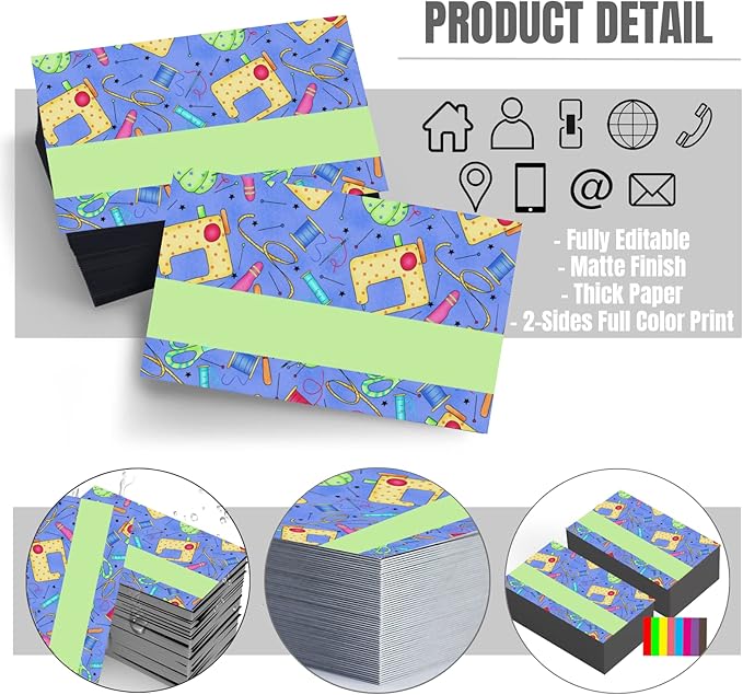 Custom Business Cards Double-Sided Personalized Stationery | Professional 300GSM Matte Paper for Small Business | 3.5x2 Inch