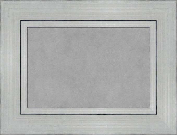 Amanti Art Silver Framed Magnetic Board 19x25 Small Vision Board for use with Magnets, 100% Metal Sheet to Display Items as Office Decor or for Home Organization in mudroom, Kitchen or Kids Room