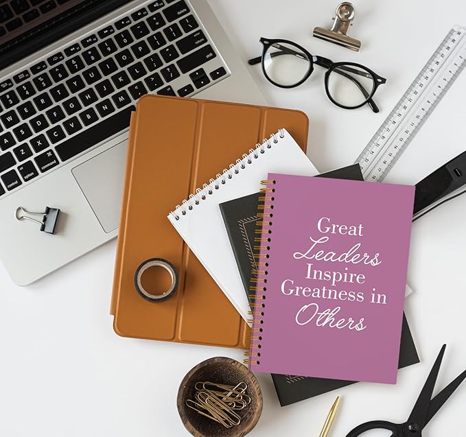 OXW Purple Notebooks for Work, Employee Appreciation Gifts, Leadership Gifts Notebook Journal for Writing Meeting Office, Thank You Gifts for Women Men Leader Mentor Boss Manager, 5.5"x8.3"