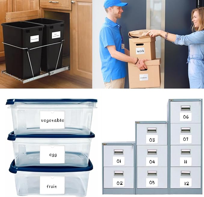 zandfelo 50 Pack 4'' x 6'' Clear Adhesive Index Card Pockets, PVC Labels Holders for Storage Bins and Library Card, Ideal Card Holder with Top Open for Loading and Protecting Your Cards