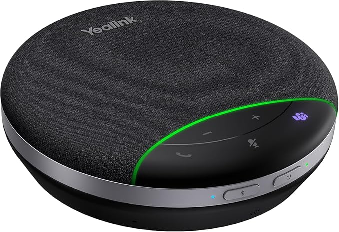 Yealink SP92 Conference Speaker and Microphone with Al Noise Cancellation, 20H Call Time, 13ft Pick-up, 360° Omni Mic 50mm Full-Duplex Speaker, Bluetooth 5.3/USB Speakerphone for Teams