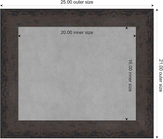 Amanti Art Black Framed Magnetic Board 21x25 Small Vision Board for use with Magnets, 100% Metal Sheet to Display Items as Office Decor or for Home Organization in mudroom, Kitchen or Kids Room