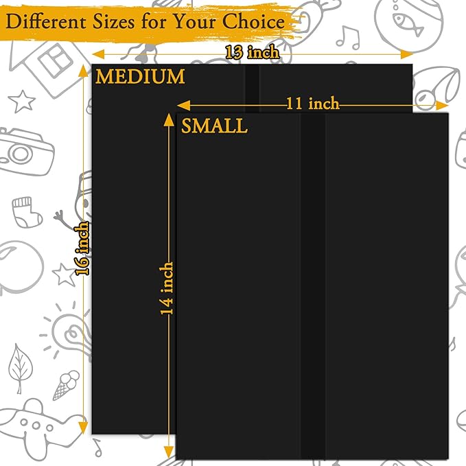 AKONEGE 4PCS Medium Trifold Poster Board 26" x 16" Black Tri Fold Presentation Boards, Corrugated Cardboard Picture/Project Display Boards for Event, Exhibition, Business, School Project, Science Fair