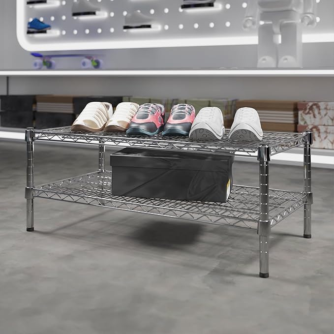 Regal Altair 18" Deep x 36" Wide x 14" Height Wire Shelving Kit | 2-Tier | NSF Commercial Storage Rack Unit