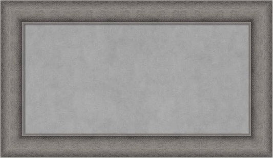 Amanti Art Grey Framed Magnetic Board 16x28 Small Vision Board for use with Magnets, 100% Metal Sheet to Display Items as Office Decor or for Home Organization in mudroom, Kitchen or Kids Room