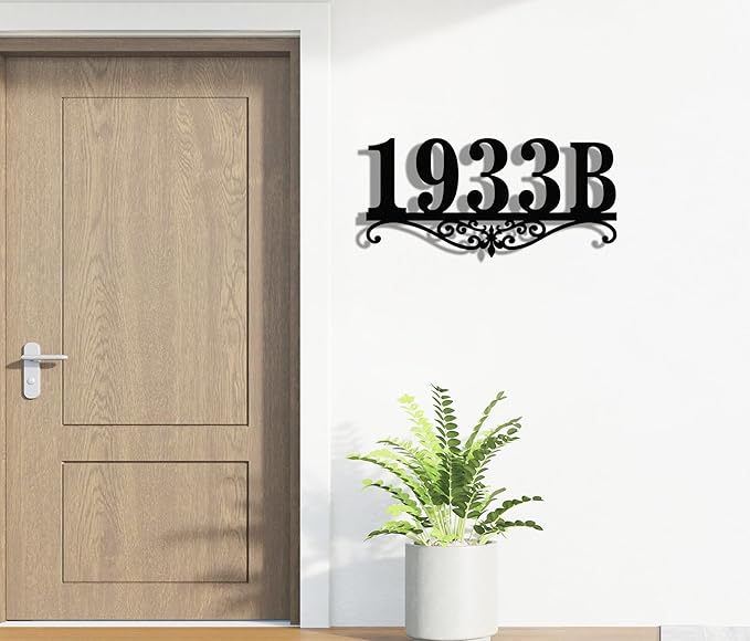 Personalized Horizontal House Numbers for Outside,Personalized Metal Address Sign for Outside, Horizontal Large Address Plaque, Modern House Numbers, Address Numbers,Address Signs for House