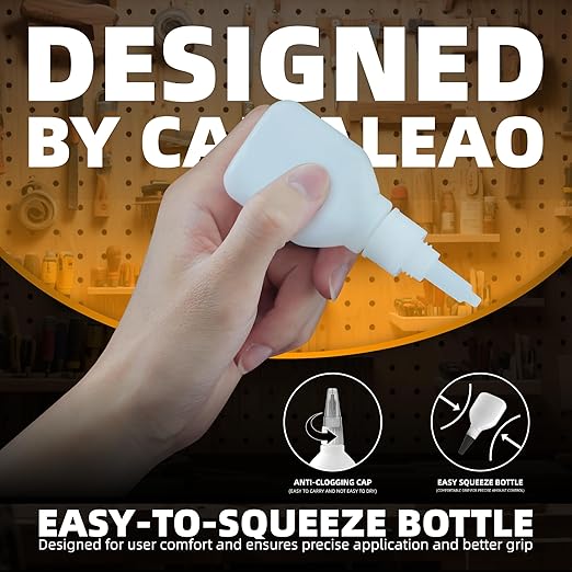 Thick Super CA Glue 28.3 Gram with 3 Gram Superglue Gel, Heavy Duty Clear Glue for Wood Metal Plastic Shoe Ceramic Leather Glass, All Purpose Instant Cyanoacrylate Adhesive for DIY Crafts Woodworking